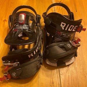 Ride black and red bindings used
